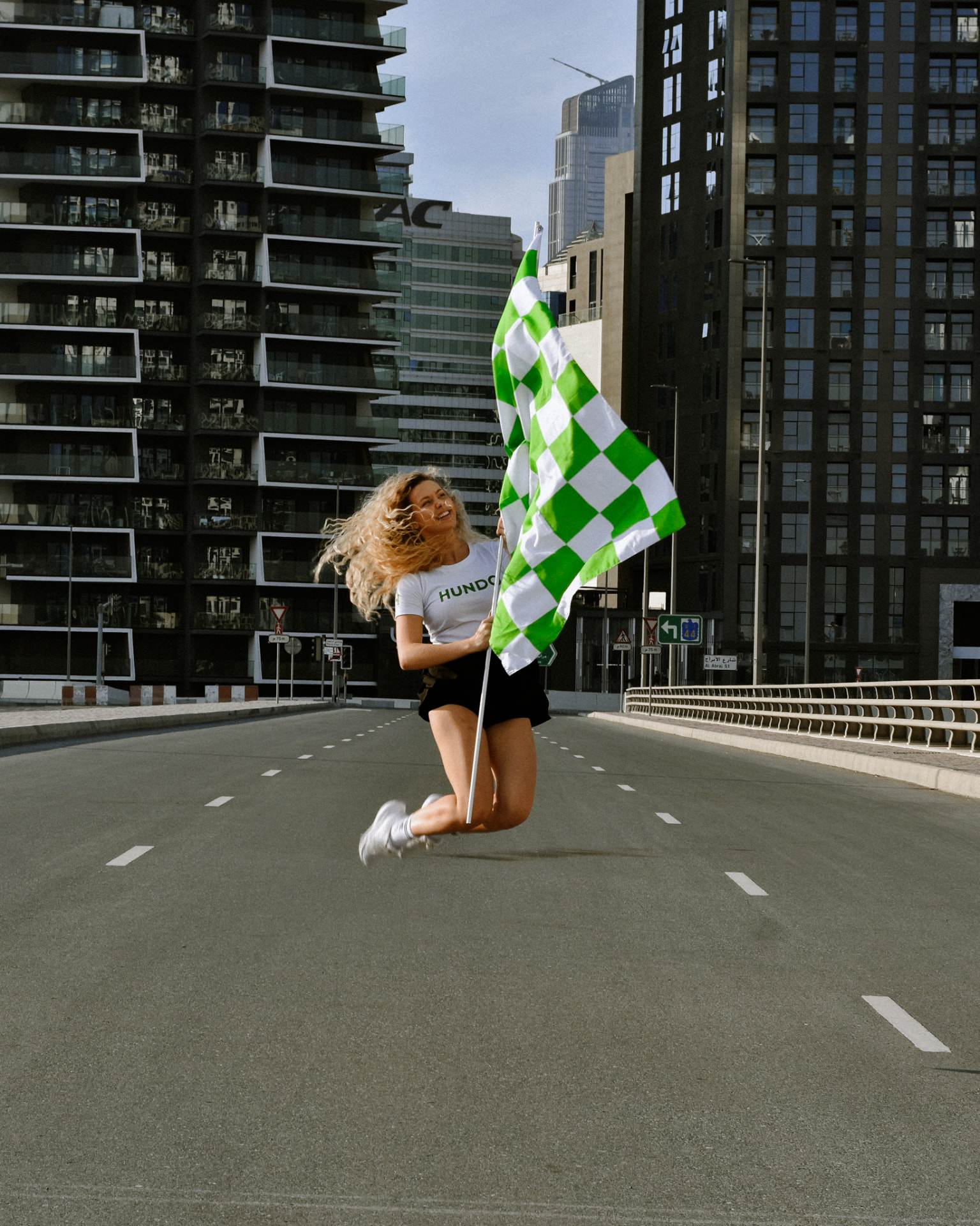 HUNDO flag run through Dubai Marina